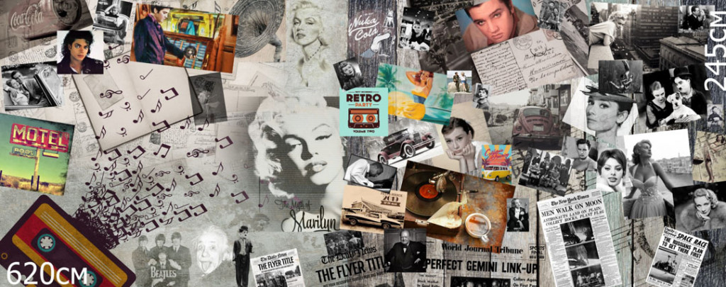 Фотообои Коллаж, арт кафе