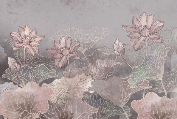 Фотообои дизайнерские цветы