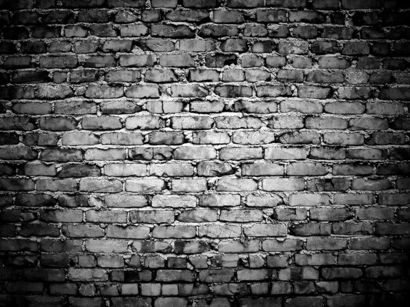 Фотообои Черно-белая кирпичная стена