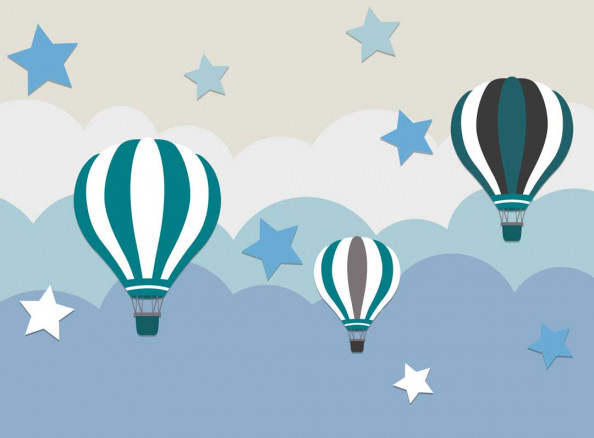 Фотообои Воздушные шары и звездочки