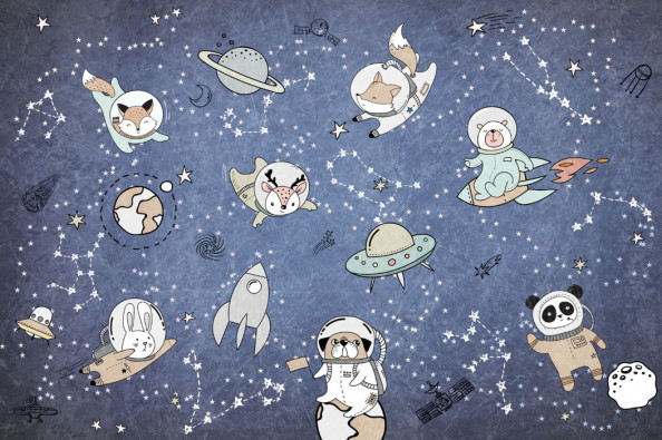  Фотообои Зверята в космосе