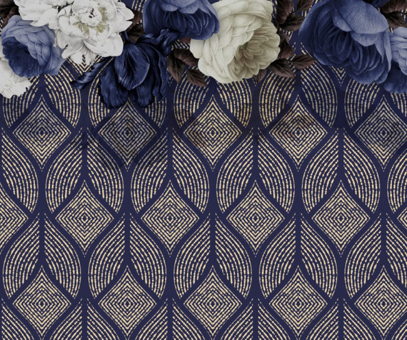 Фотообои Цветы с потолка с узором