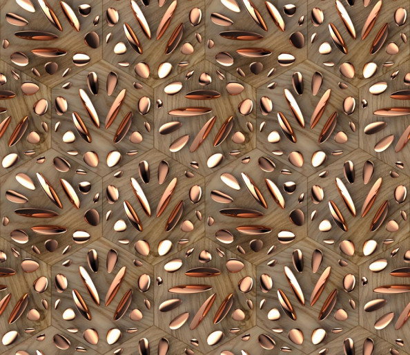 Фотообои Золотистая геометрия