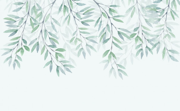 Фотообои листики с потолка