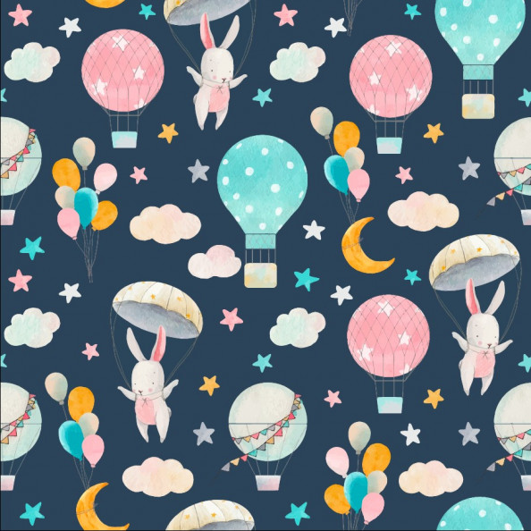 Фотообои Зайки и воздушные шарики