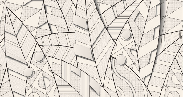 Фотообои  узоры, листья