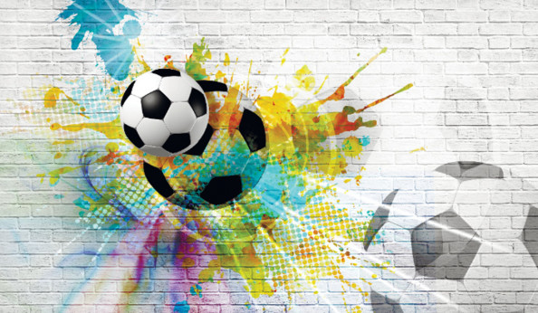 Фотообои Яркий футбольный мяч