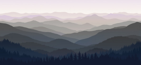 Фотообои Горы в тумане