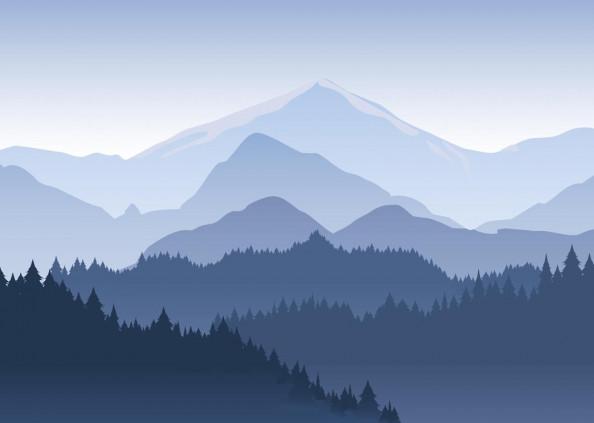 Фотообои Синие горы