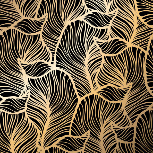 Фотообои Листья из золота