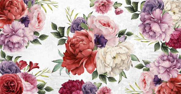 Фотообои Цветы в стиле прованс