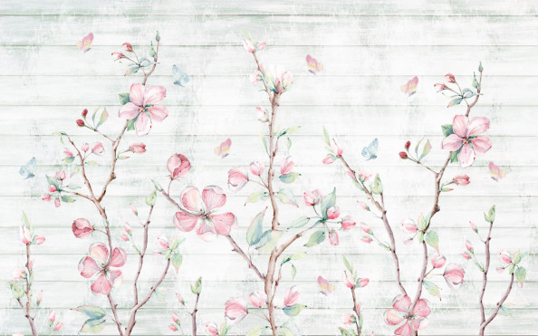 Фотообои веточки с цветами