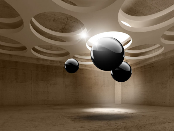 Фотообои Комната с 3д шаром