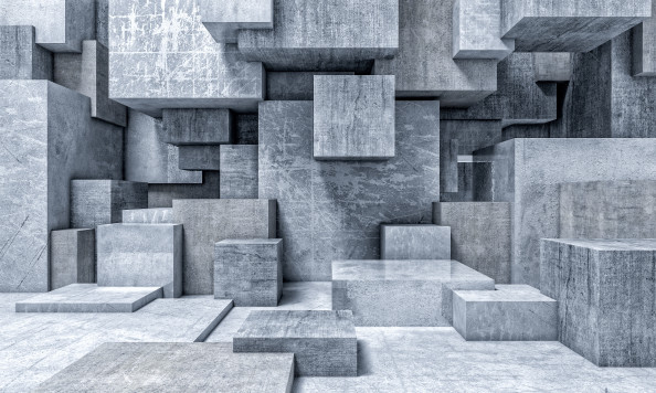 Фотообои Серые кубы