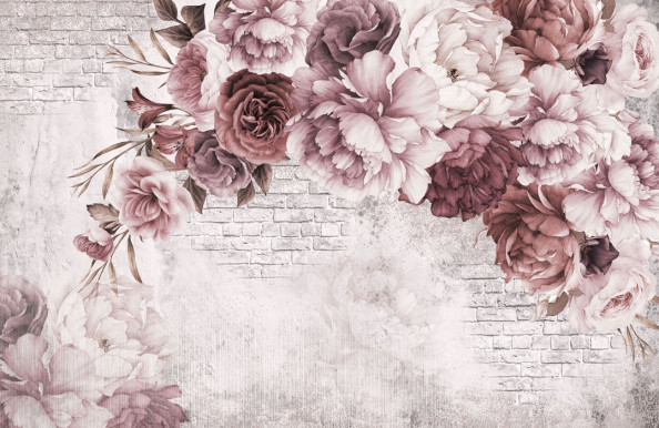 Фотообои Винтажные цветы для спальни