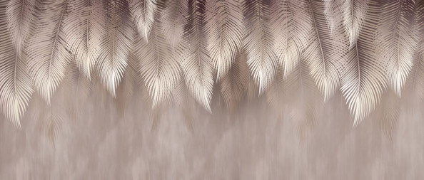 Фотообои Коричневые листья свисающие с потолка