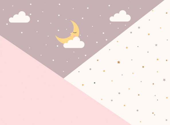 Фотообои  Месяц и звезды для девочки