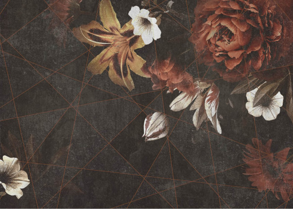 Фотообои бутоны и геометрия