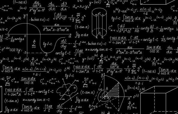 Фотообои Формулы на черной доске