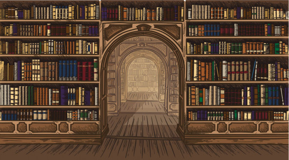 Фотообои в библиотеку