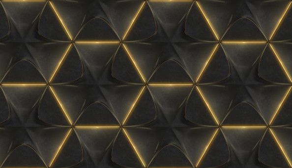 Фотообои Стена с золотом и узором 3д