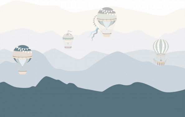 Фотообои Воздушные шары, горы