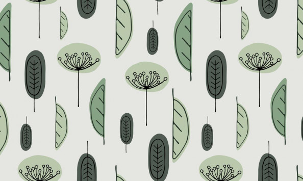 Фотообои Листья в скандинавском стиле