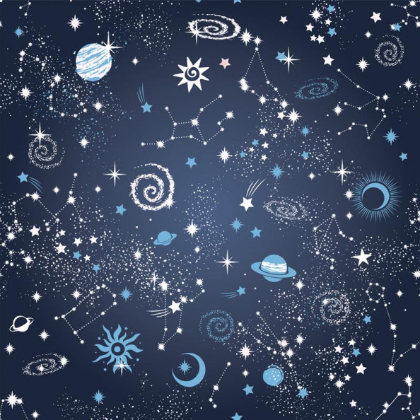 Фотообои Созвездие на синем фоне