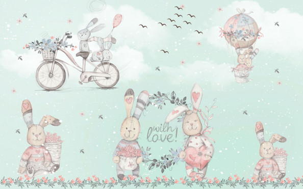 Фотообои Зайчики