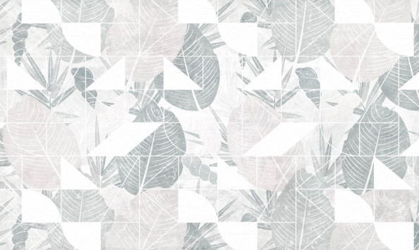 Фотообои листья и геометрия
