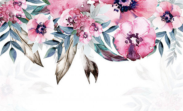 Фотообои Красивые цветы с потолка