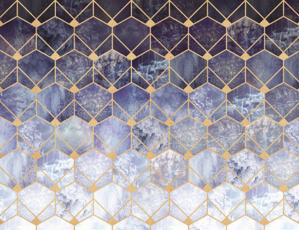 Фотообои абстракция с золотом