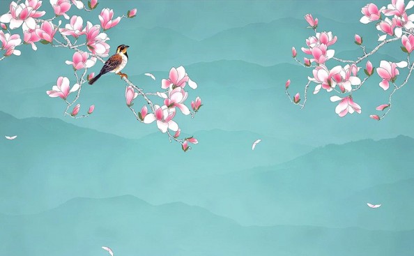 Фотообои  Китайский цветок персика