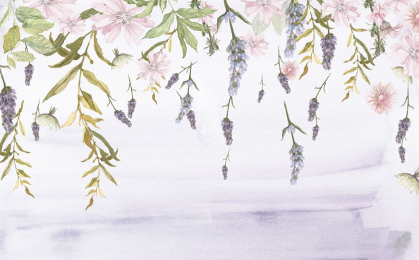 Фотообои Цветы с потолка