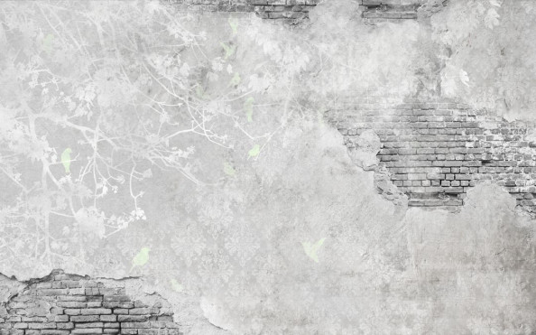 Фотообои Кирпичная стена и штукатуркой