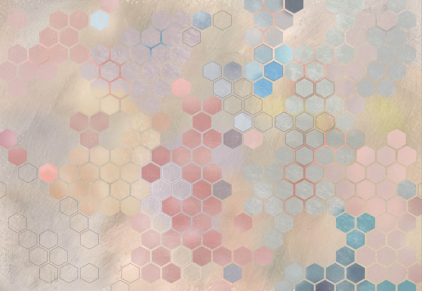 Фотообои цветные соты