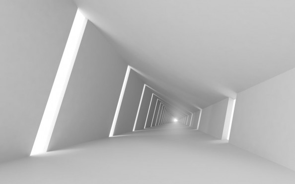 Фотообои Тоннель серый расширяющий