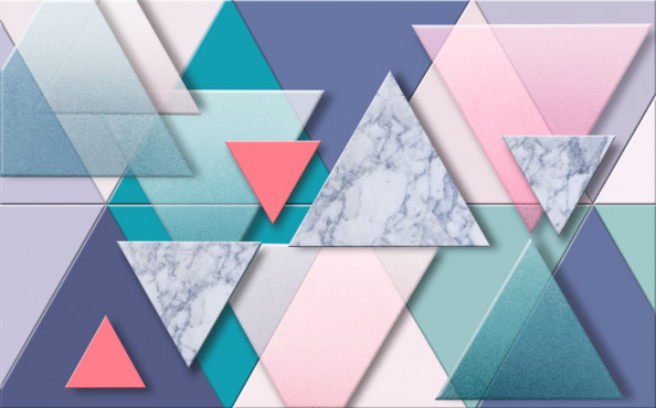 Фотообои Геометрия, цветные треугольники