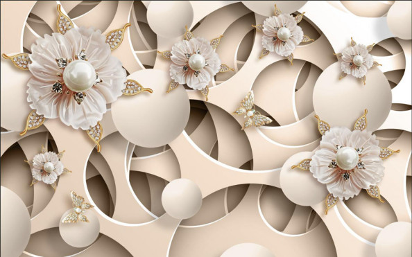 Фотообои 3д цветы