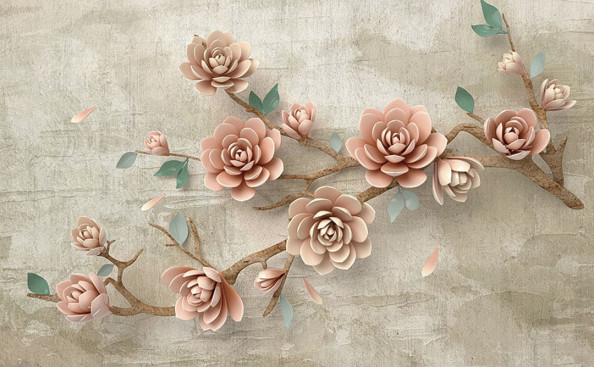 Фотообои 3д цветы