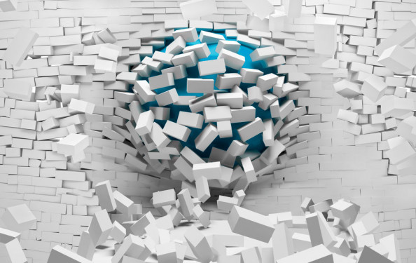 Фотообои 3д стена шар