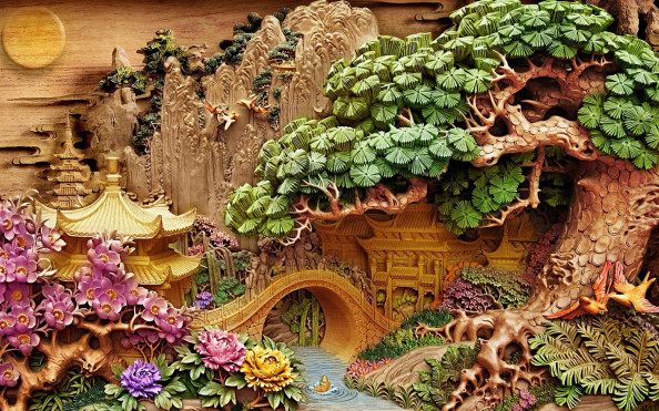 Фотообои барельеф