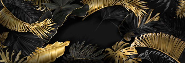 Фотообои Золотистые листья