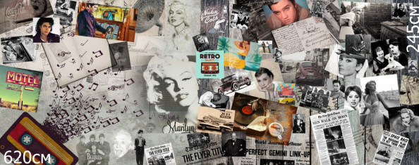 Фотообои Коллаж, арт кафе