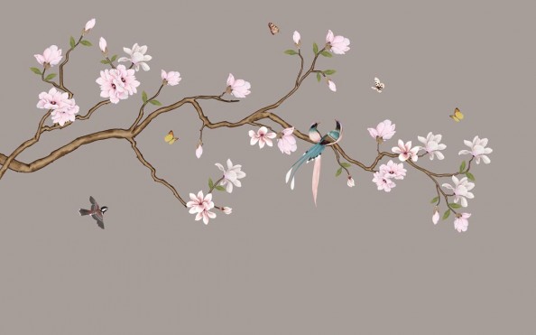 Фотообои Ветка с птицами